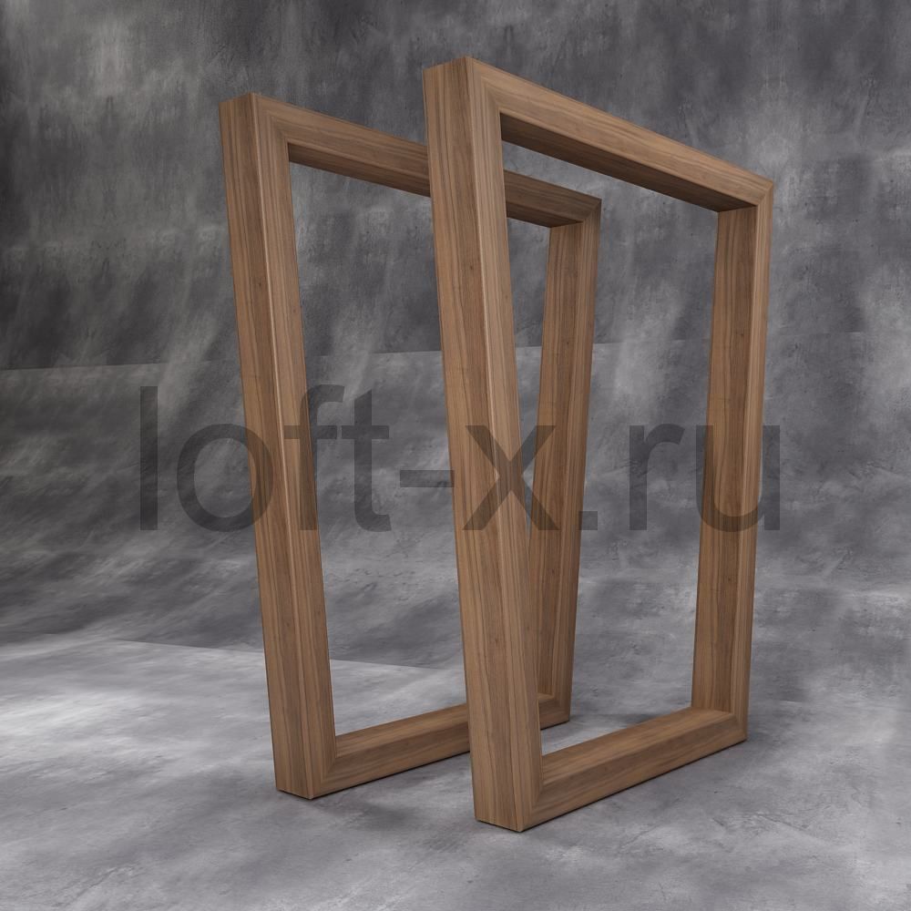 ОПОРА СТОЛА ТРАПЕЦИЯ ИЗ ДЕРЕВЯННОГО БРУСА